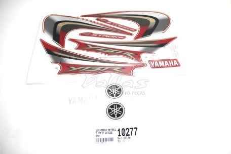 JOGO ADESIVO YAM YBR125 VERM 07