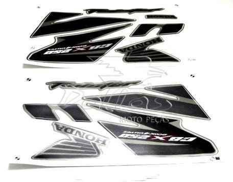 JOGO ADESIVO CBX250 CINZA 08