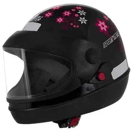 CAPACETE SPORT MOTO SM FOR GIRLS PTO 56  AUTOMATICO