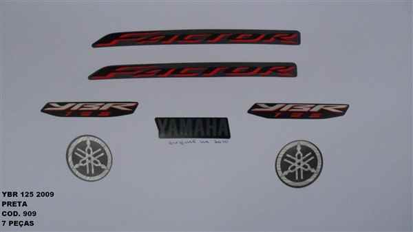 JOGO ADESIVO YAM YBR125 PTO 09
