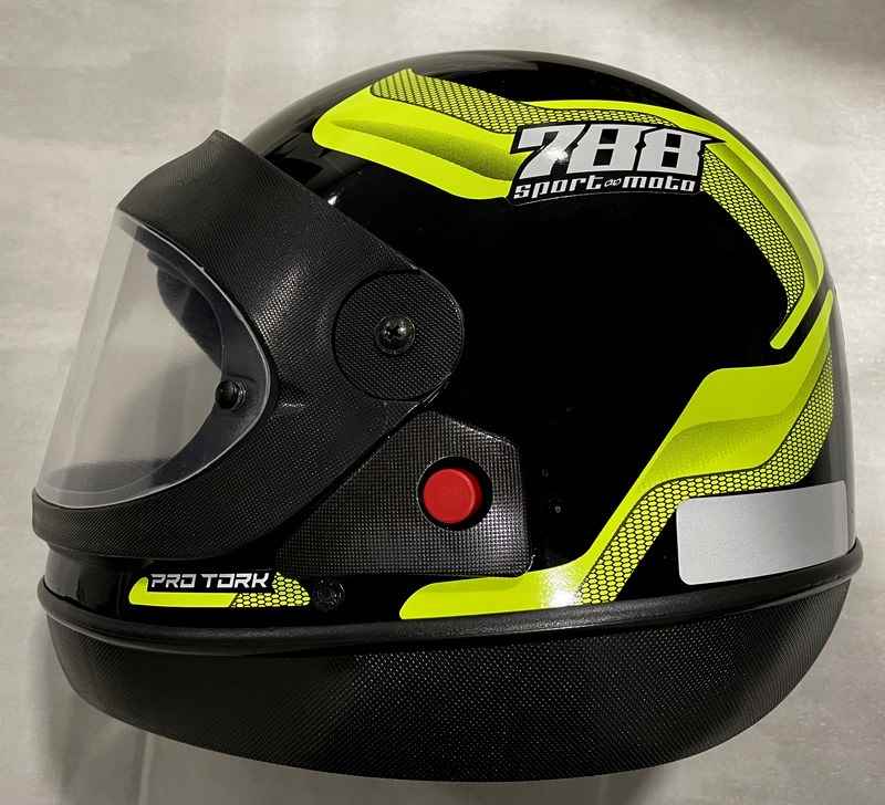 CAPACETE SPORT MOTO SM 788 PTO/AMAR 58 AUTOMATICO