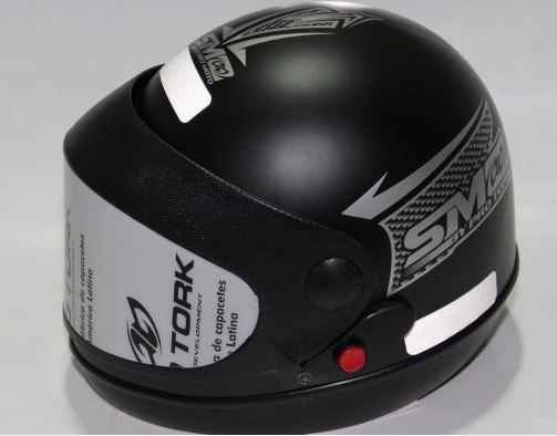 CAPACETE SPORT MOTO SM PTO FOSCO 56 AUTOMATICO MOD ANTIGO