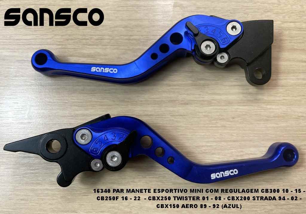 MANETE MINI ESPORT REG CB300/CBX250/CB250 AZUL PAR