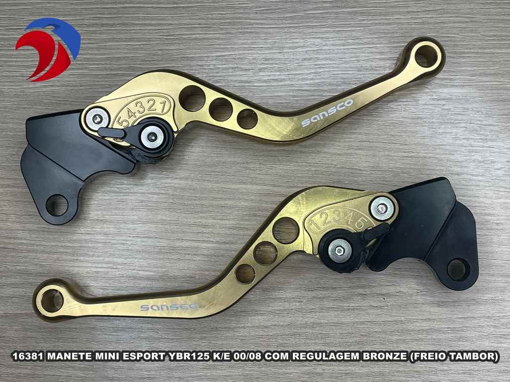 MANETE MINI ESPORT YBR 125 K/E 00/08 C/REG BRONZE (FREIO TAMBOR)