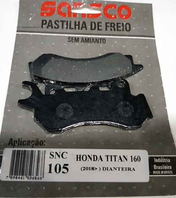 PASTILHA FREIO DIANT CG160 EX/ FAN160 ESD 18