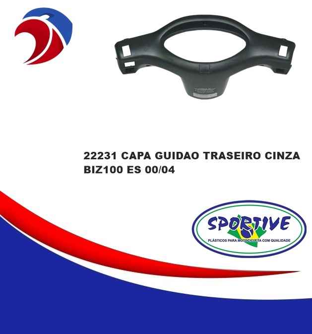 CAPA GUIDAO BIZ100 KS TRAS CINZA 00/04