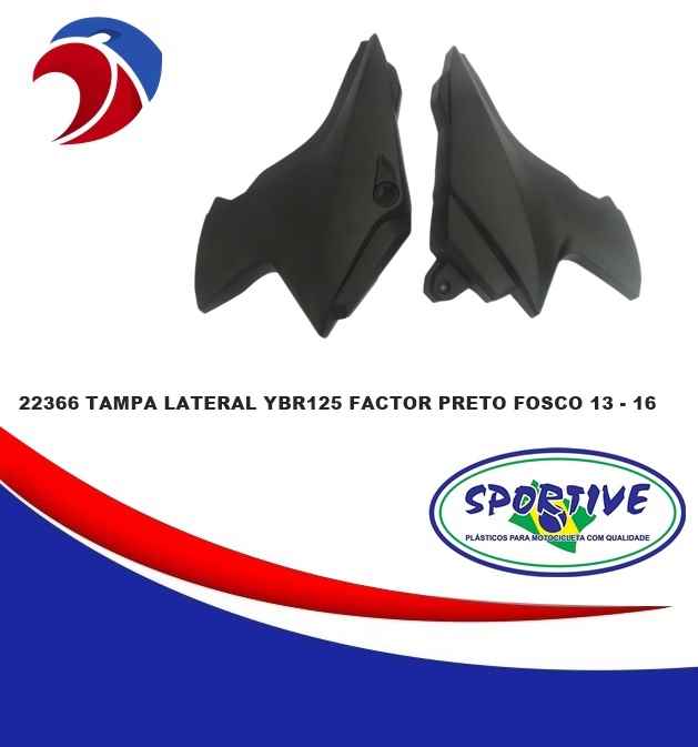 TAMPA LAT YAM YBR125 FACTOR PRETO FOSCO 13/16