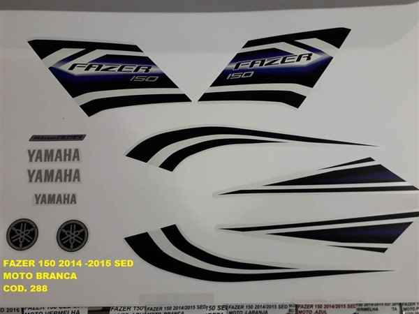 JOGO ADESIVO YAM FAZER 150 SED BCO 14/15