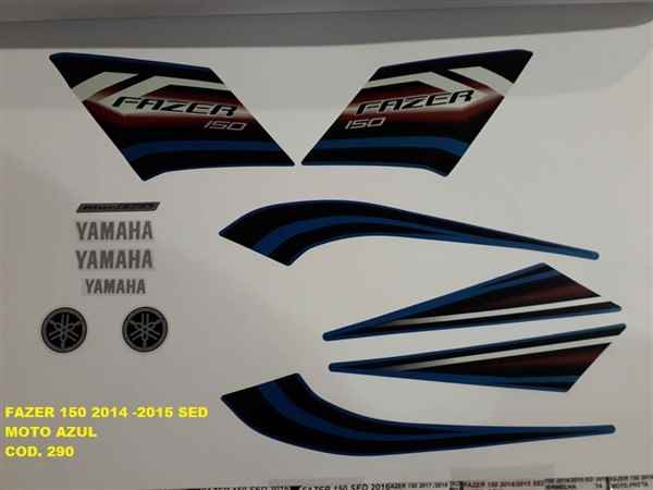 JOGO ADESIVO YAM FAZER 150 SED AZUL 14/15