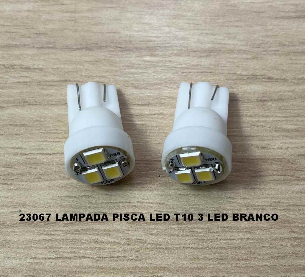 LAMPADA PISCA LED T10 3 LED BCO