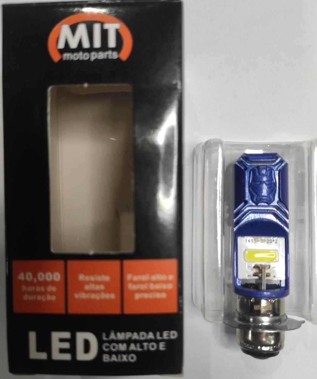 LAMPADA FAROL LED H6-200 2 LEDS (ALTO E BAIXO AC/DC)