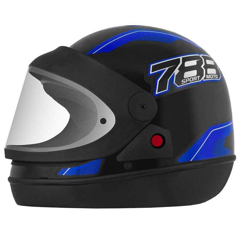 CAPACETE NEW SPORT MOTO SM 788 PTO/AZUL 60 AUTOMATICO