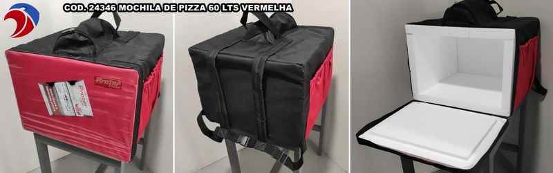 MOCHILA DE PIZZA 60 LTS VERMELHA