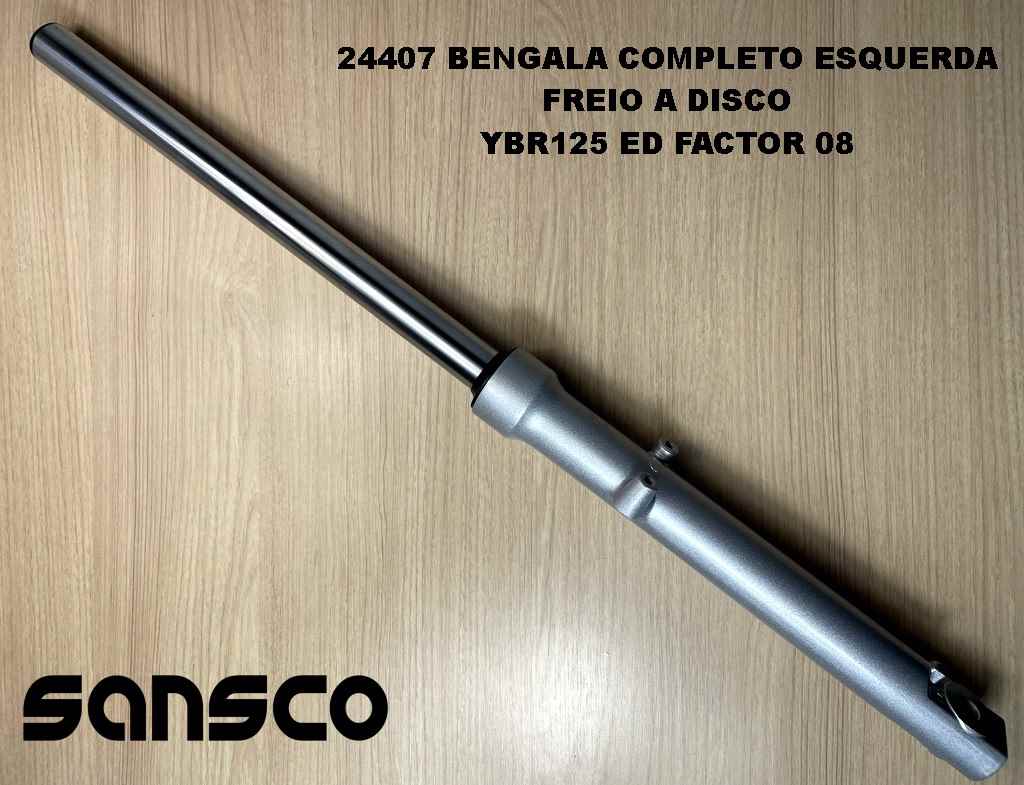 BENGALA COMP YAM YBR125 ED FACTOR 08  ESQUERDA  FREIO A DISCO