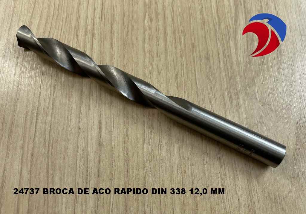 BROCA DE ACO RAPIDO DIN 338 12,0 MM