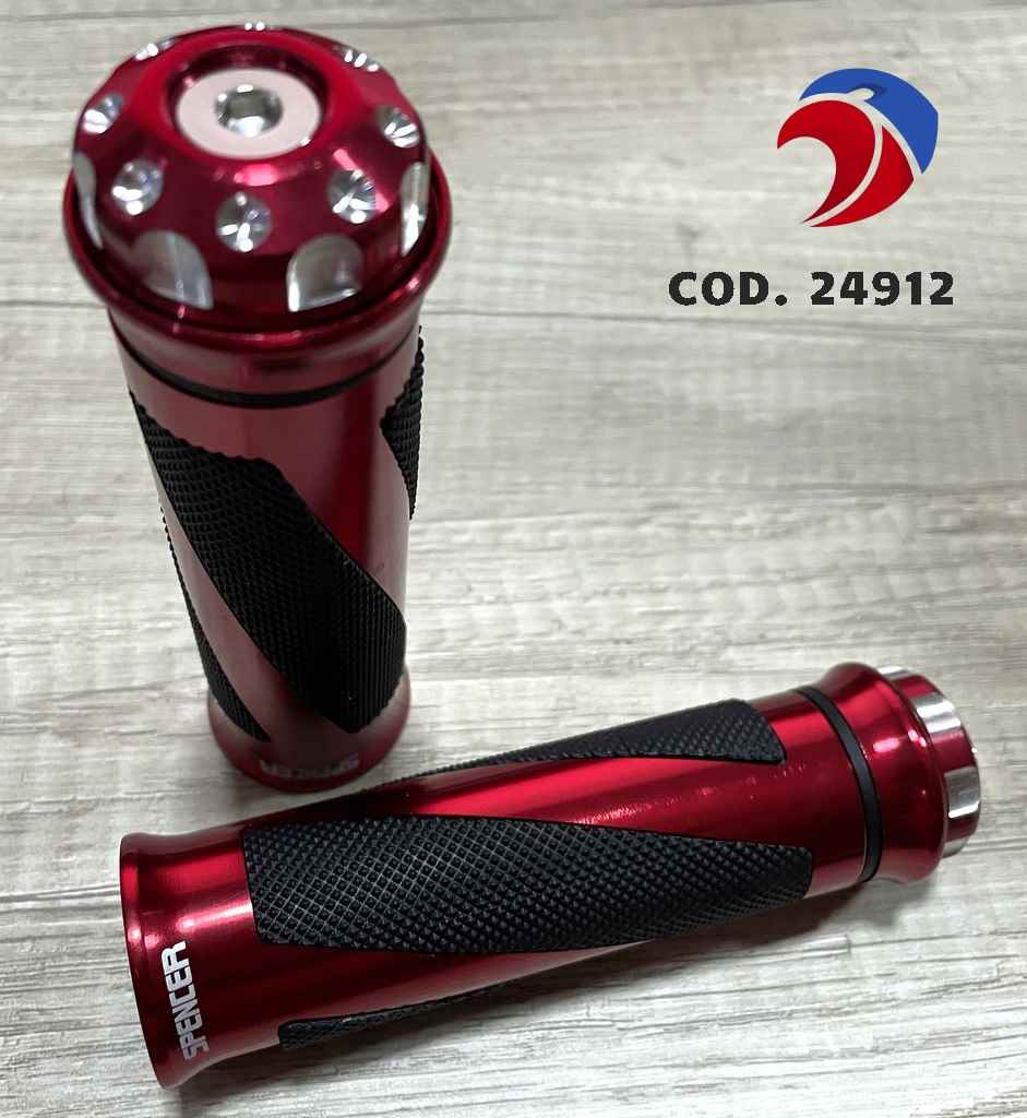 MANOPLA MOD ESPIRAL  ALUMINIUM VERMELHO