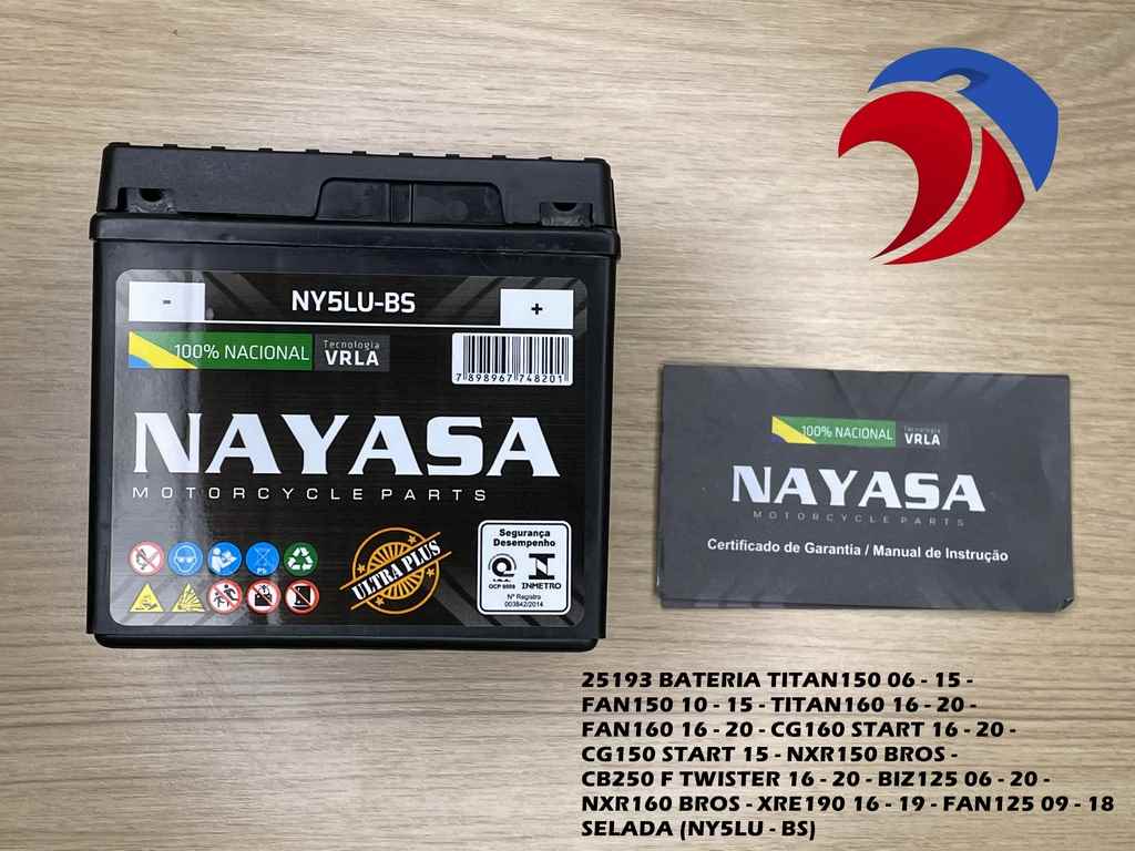 BATERIA CG150/NXR150/CB250F TWISTER SELADA (NY5LU - BS)