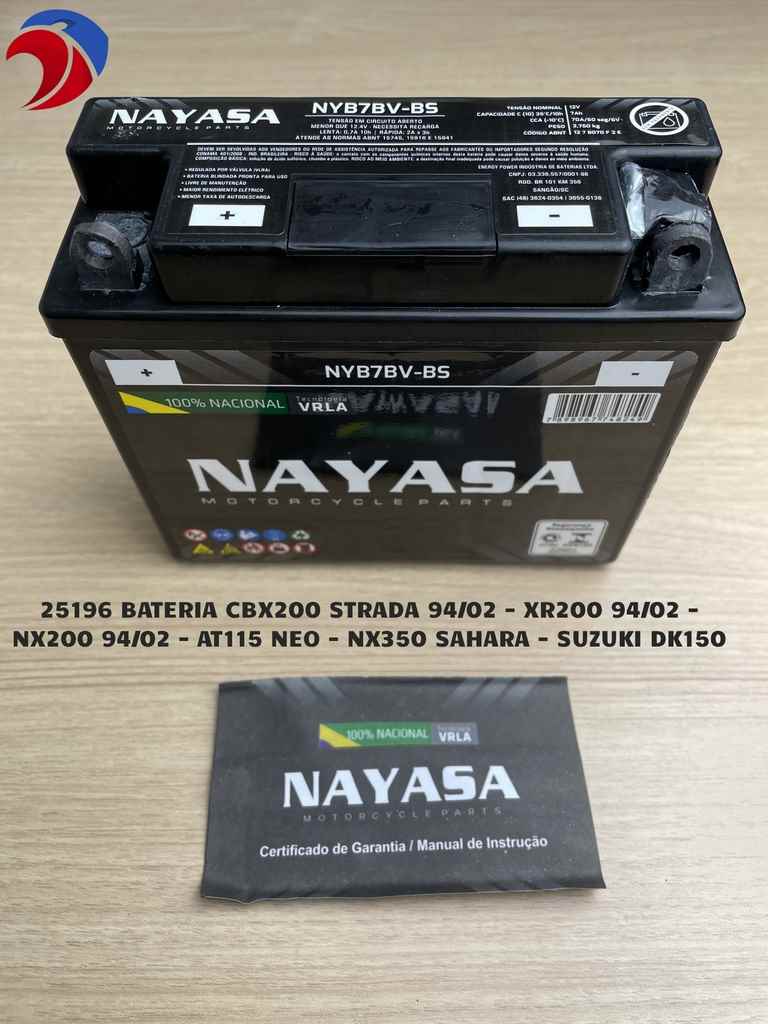 BATERIA AT115 NEO/CBX200 94/02/XR200 94/02/NX200 94/02/SUZ DK150 SELADA