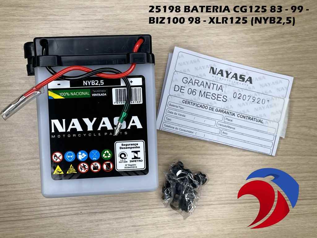 BATERIA CG125 83/99/BIZ100 98/XLR125 (NYB2,5)