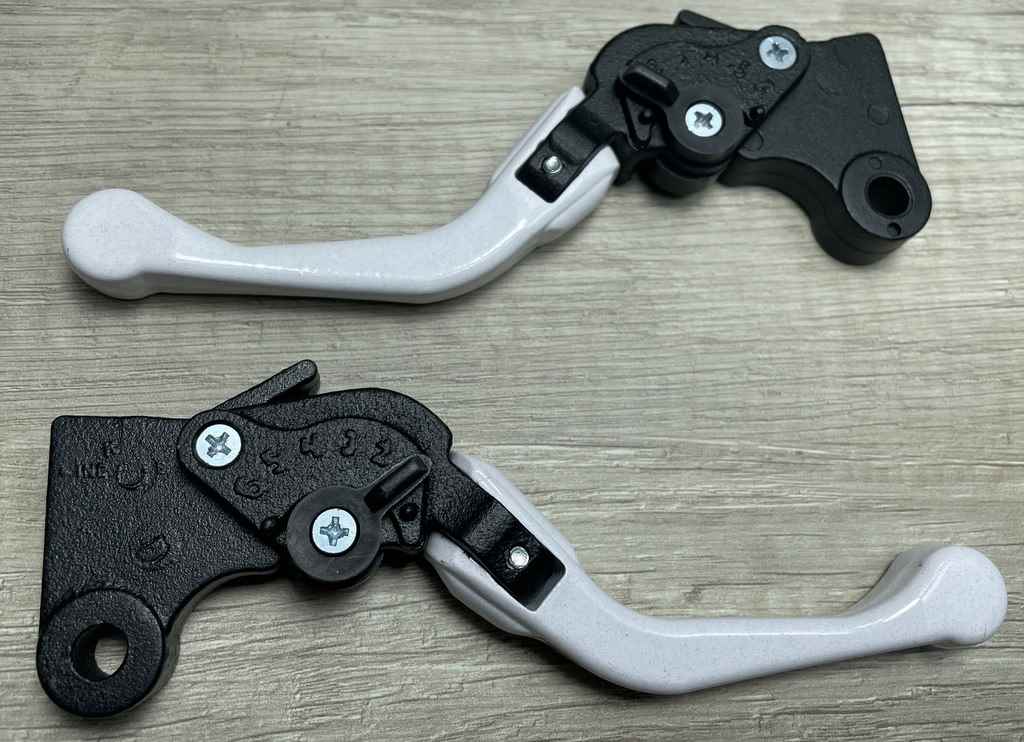 MANETE MINI ESPORT REG DOBRAVEL CG125/CG150 BRANCO PAR (FREIO LONA)