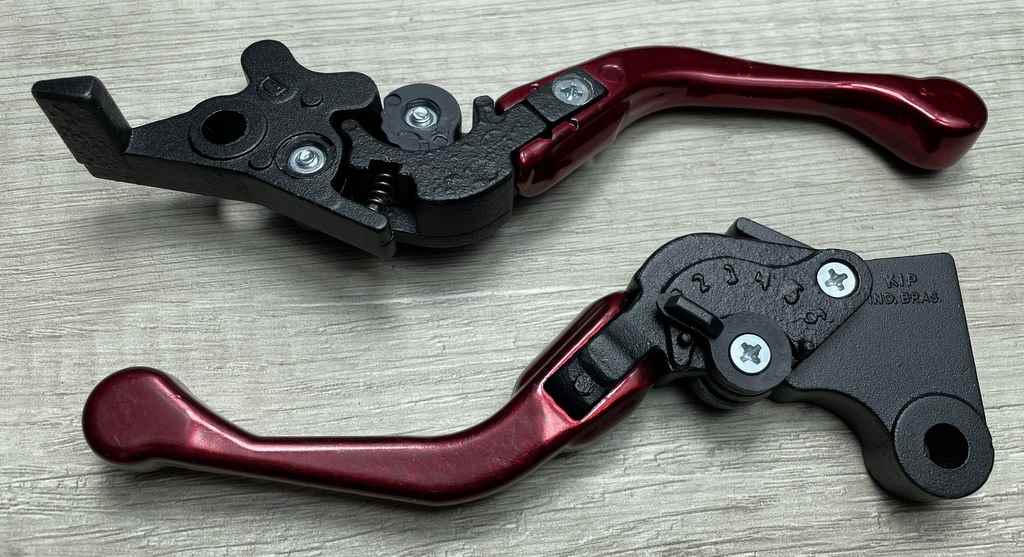 MANETE MINI ESPORT REG DOBRAVEL CG125/CG150 VERMELHO PAR (FREIO DISCO)