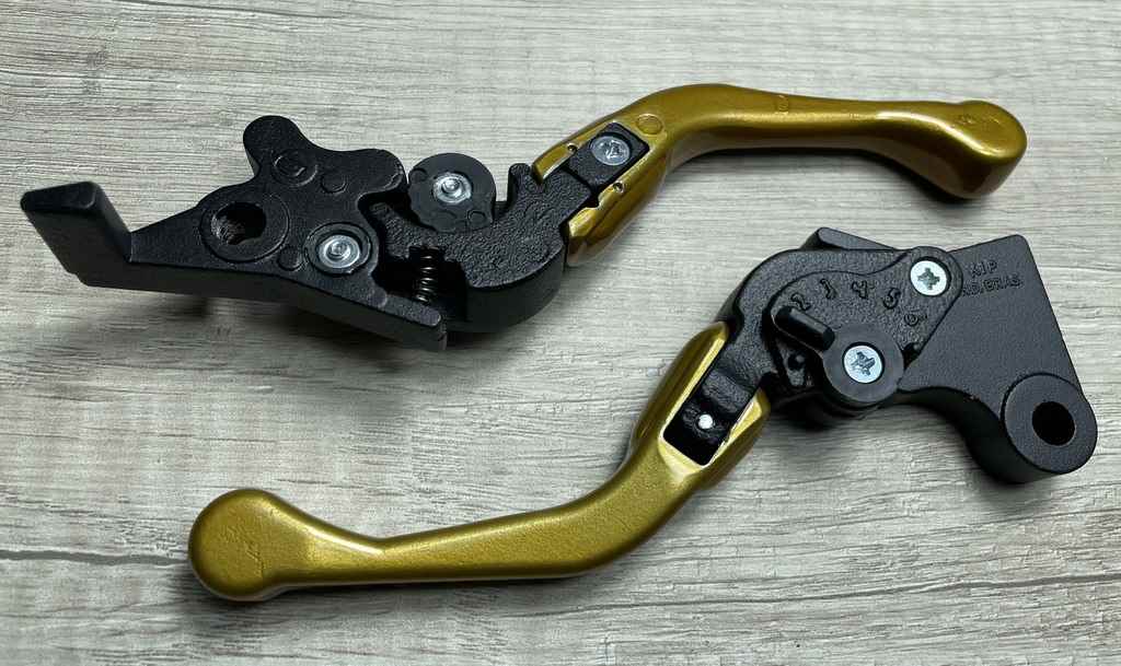 MANETE MINI ESPORT REG DOBRAVEL CG125/CG150 DOURADO PAR (FREIO DISCO)