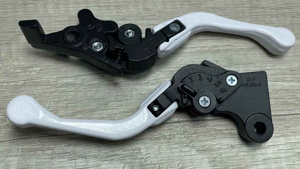 MANETE MINI ESPORT REG DOBRAVEL CG125/CG150 BRANCO PAR (FREIO DISCO)