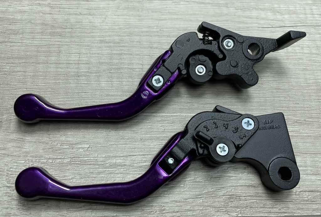 MANETE MINI ESPORT REG DOBRAVEL CG125/CG150 VIOLETA PAR (FREIO DISCO)