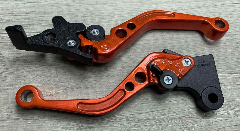 MANETE MINI ESPORT REG CG125/CG150 LARANJA NEON PAR (FREIO DISCO)