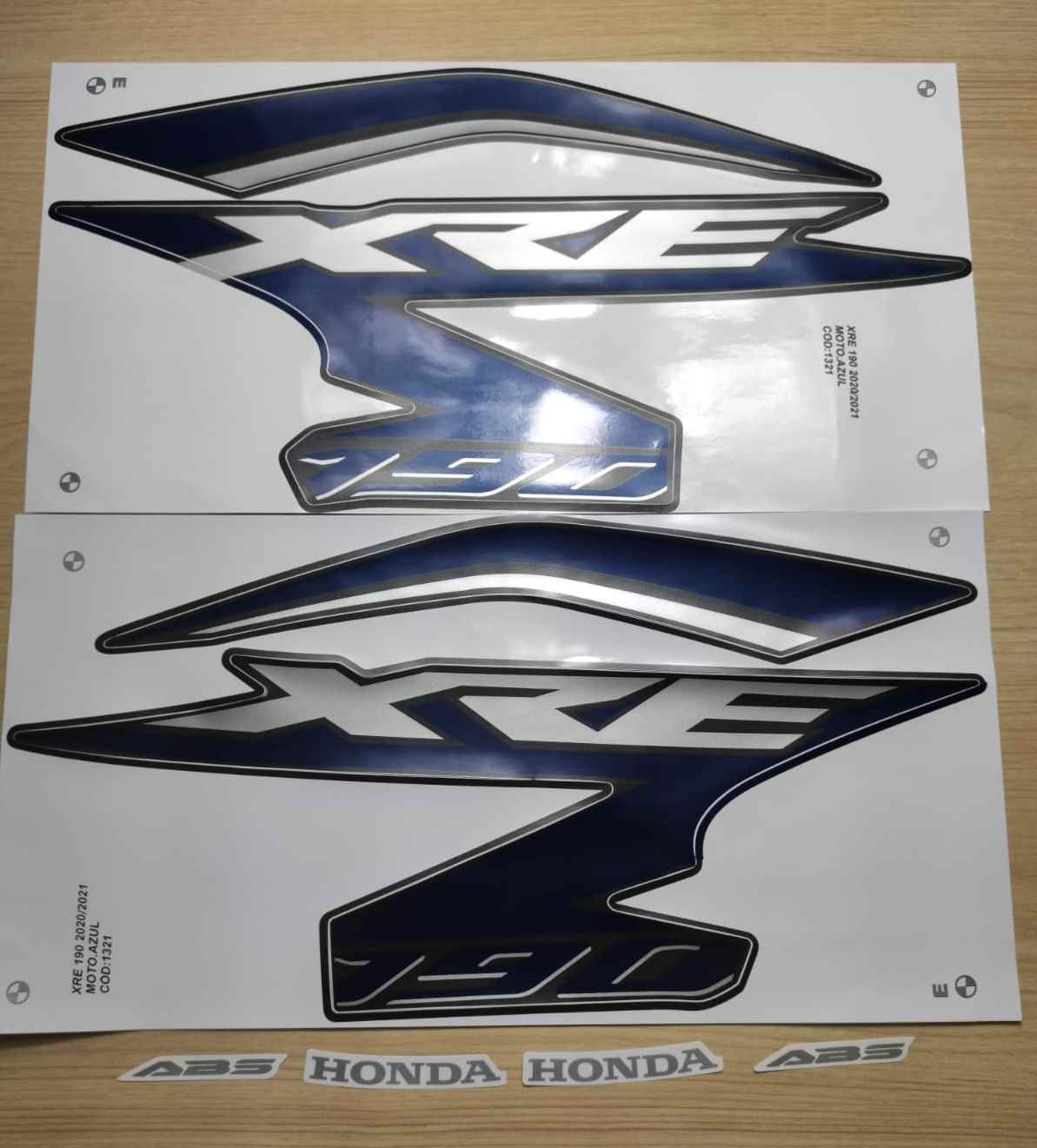 JOGO ADESIVO XRE 190 AZUL 20/21