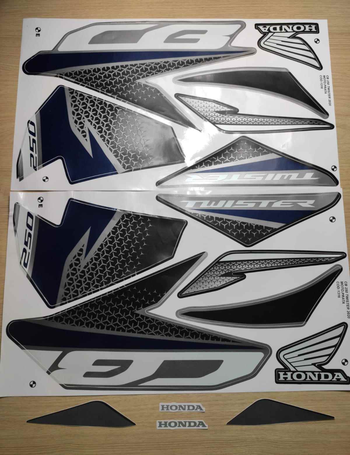 JOGO ADESIVO CB 250F PTA 20