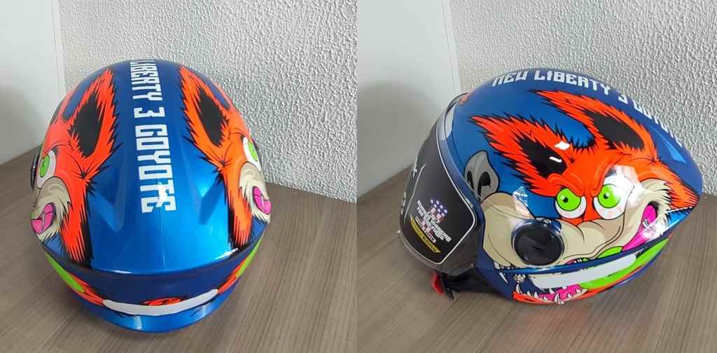 CAPACETE LIBERTY NEW LIBERTY THREE COYOTE AZUL 56