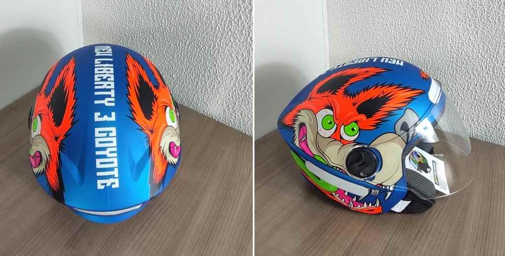 CAPACETE LIBERTY NEW LIBERTY THREE COYOTE AZUL 58