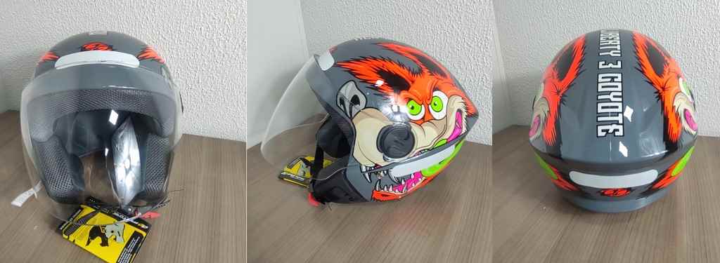 CAPACETE LIBERTY NEW LIBERTY THREE COYOTE CINZA 56