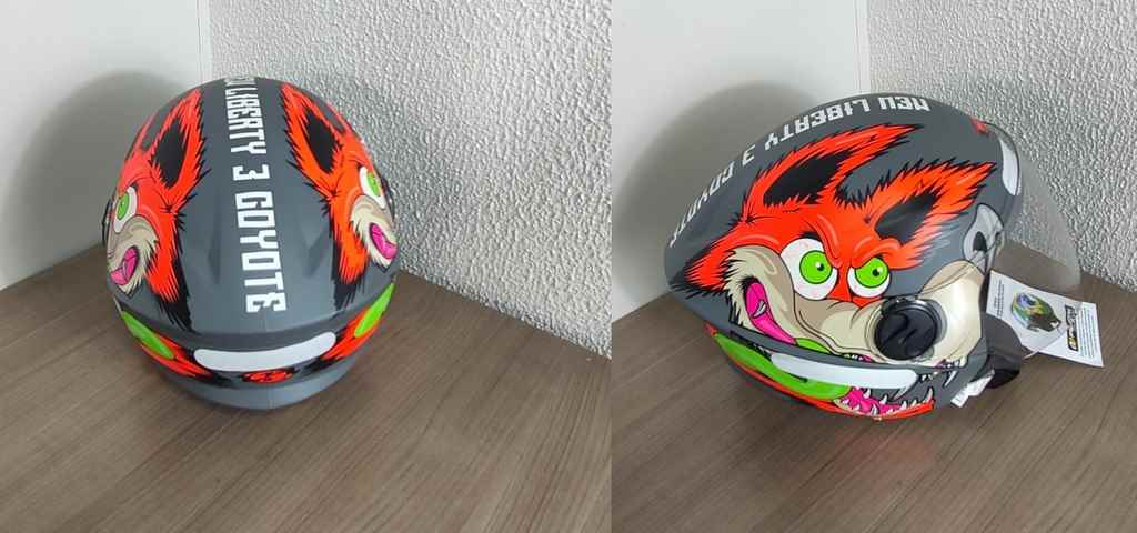 CAPACETE LIBERTY NEW LIBERTY THREE COYOTE CINZA FOSCO 56