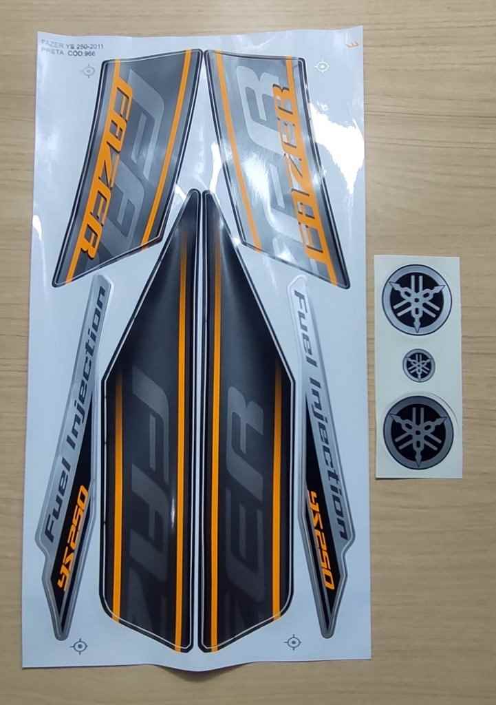 JOGO ADESIVO YAM FAZER250 PTO 11