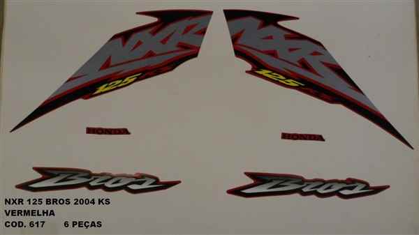 JOGO ADESIVO NXR125 KS VERM 04